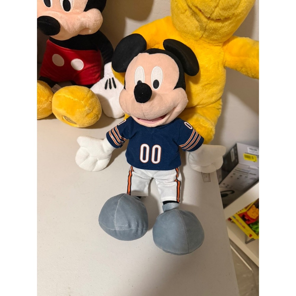 Disney Mickey Mouse Chicago Bears NFL Football Plush Stuffed Animal Toy 12"